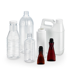 a group of plastic containers for food and beverage use