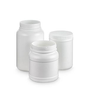 Canisters on a white background for packaging nutraceuticals and supplements