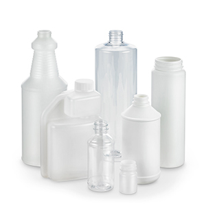 a group of plastic containers for household use