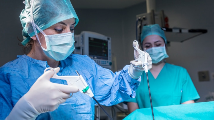 two medical surgeons on operating room